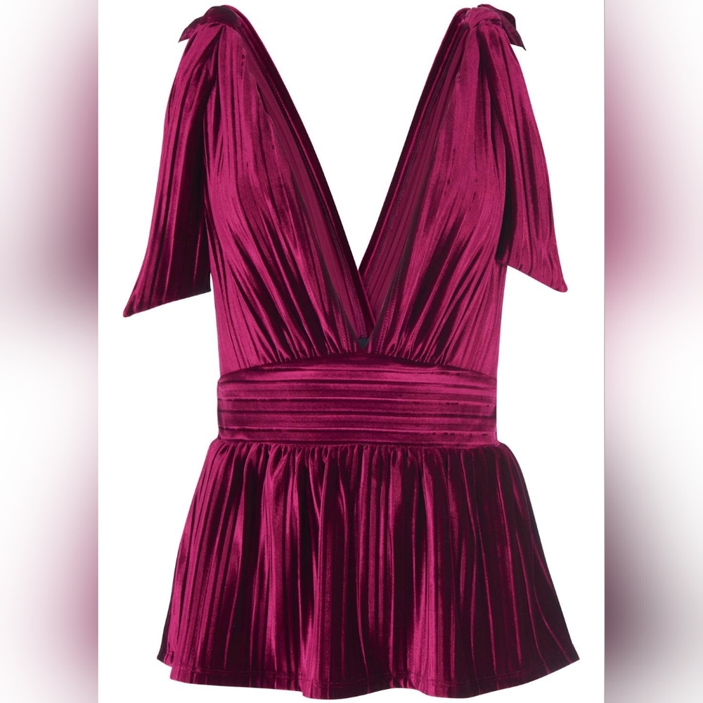 009 VENUS Pleated Velvet Top - Picture 5 of 6